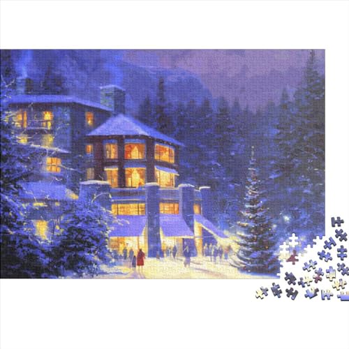 1000-teiliges Puzzle für Erwachsene, Weihnachtsgeist-Geschenke, kreative rechteckige Puzzles, Holzpuzzle 1000 Teile (75 x 50 cm) von LCZLCZ