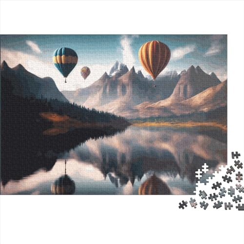 1000-teiliges Puzzle mit Luftballons für Erwachsene und Kinder, Holzpuzzle, Lernspielzeug, 1000 Teile (75 x 50 cm) von LCZLCZ