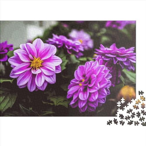 300-teiliges Puzzle für Erwachsene, Blumen-Kunst-Puzzle-Sets für Familien, Holzpuzzles, Brain Challenge-Puzzle, 300 Teile (40 x 28 cm) von LCZLCZ