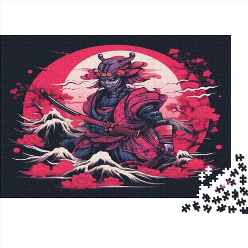 300-teiliges Puzzle für Erwachsene, japanische Samurai-Puzzlesets für die Familie, Holzpuzzle, Gehirn-Herausforderungspuzzle, 300 Teile (40 x 28 cm) von LCZLCZ