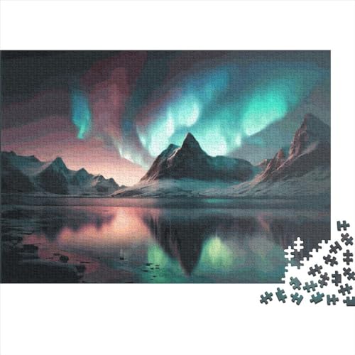 500 Teile kreative Puzzles, Nordlichter, Naturgeschenk-Puzzles, rechteckiges Puzzle-Spielzeug für Erwachsene, 500 Teile (52 x 38 cm) von LCZLCZ