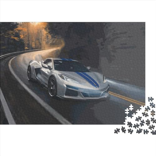 500-teiliges rechteckiges Puzzle für Erwachsene, Sportwagen, kreatives Puzzle, Herausforderungsspielzeug, 500 Teile (52 x 38 cm) von LCZLCZ