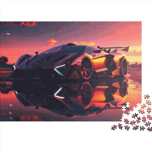 Futuristische Supercar-Geschenke, 1000-teiliges Puzzle für Erwachsene – Holzpuzzles – Entspannungspuzzlespiele – Denksport-Puzzle 1000 Teile (75 x 50 cm) von LCZLCZ