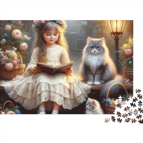 Holzpuzzle für Kinder und Erwachsene, schönes Mädchen, 1000 Puzzleteile, rechteckiges Puzzle, Spiel zur intellektuellen Entwicklung, 1000 Teile (75 x 50 cm) von LCZLCZ