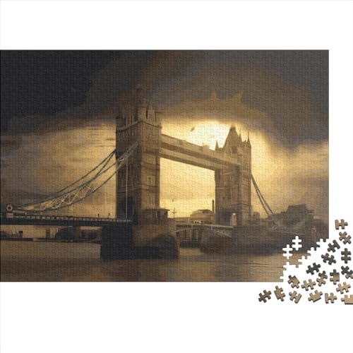 Kreative rechteckige Puzzles für Erwachsene, 1000 Teile, London, Holzpuzzle, praktisches Spiel, Familiendekoration, 1000 Teile (75 x 50 cm) von LCZLCZ