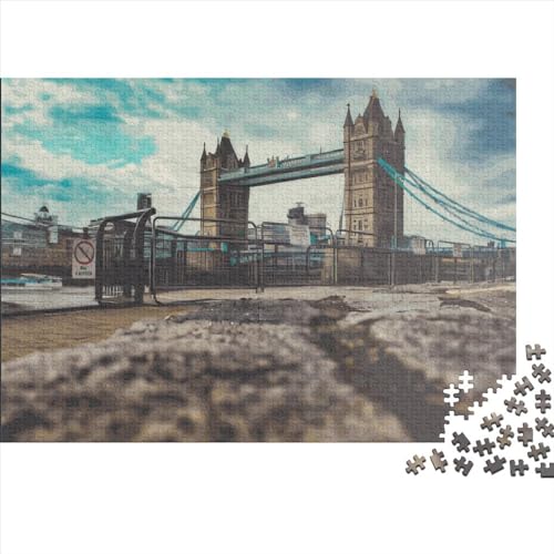 London Brige Puzzles 1000 Teile Puzzle Kreatives rechteckiges großes Familienpuzzlespiel Kunstwerk für Erwachsene 1000 Teile (75 x 50 cm) von LCZLCZ