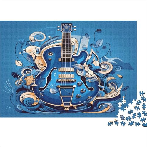 Musikgitarren-Puzzle, 500 Teile, kreatives rechteckiges großes Familienpuzzlespiel, Kunstwerk für Erwachsene, 500 Teile (52 x 38 cm) von LCZLCZ