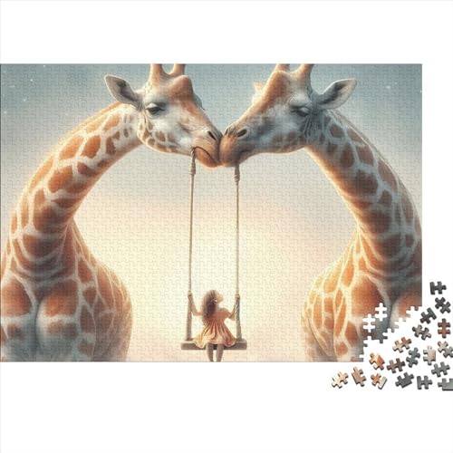 Puzzle Girafes Fantastiques, Puzzle für Erwachsene, 1000 Teile, Holzpuzzle, Wandkunst, Puzzlespiele, 1000 Teile (75 x 50 cm) von LCZLCZ