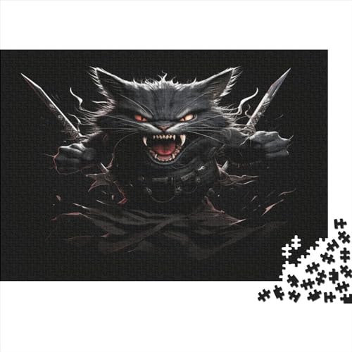 Puzzle für Erwachsene, 1000 Teile, wilder Wolf, Puzzle für Erwachsene, anspruchsvolles Denkspiel, 1000 Teile (75 x 50 cm) von LCZLCZ