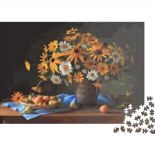 Puzzle für Erwachsene, gelbe Rudbeckia, 1000 Teile, Holzpuzzle für Kinder ab 12 Jahren, anspruchsvolles Spiel, 1000 Teile (75 x 50 cm) von LCZLCZ