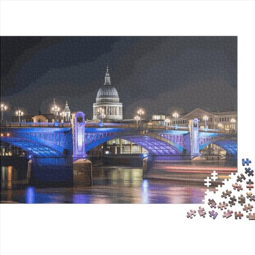 Puzzle für Kinder, London, 1000 Teile, Holzpuzzle für Erwachsene und Kinder, Herausforderungsfamilie, 1000 Teile (75 x 50 cm) von LCZLCZ