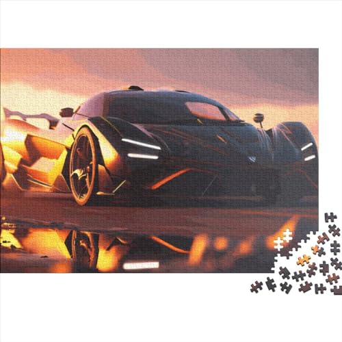 Puzzles 500 Teile für Erwachsene Futuristisches Supercar-Puzzle Holzbrettpuzzles Familiendekoration 500 Teile (52 x 38 cm) von LCZLCZ