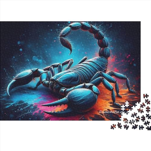 Skorpion-Clipart-Puzzles für Erwachsene, 300-teiliges Puzzle für Erwachsene, lustiges Dekomprimierungsspiel aus Holz, 300 Teile (40 x 28 cm) von LCZLCZ