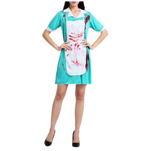 Angebote Des Tages Heute, Halloween Kostüm Damen Gruselig Krankenschwester Kostüm Horror Kostüm Halloween Kostüm Zombie Krankenschwester Kostüm Blutige Krankenschwester Kostüm Cosplay Karneval von LCpddajlspig