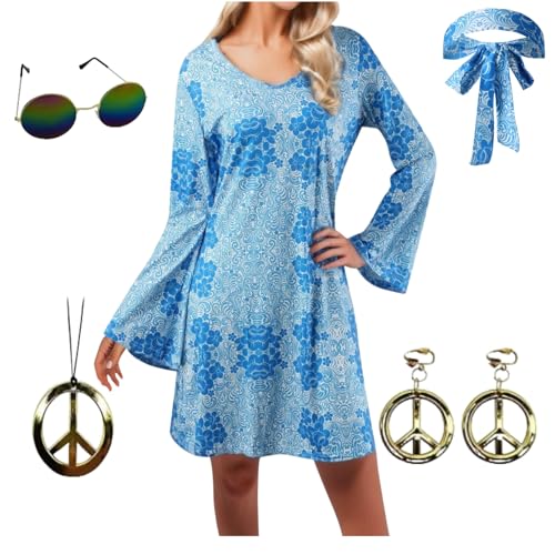 Faschingskostüme Damen, Hippie Kostüm Damen, 70er Jahre Outfit Damen, Kostüm Damen Fasching, Hippie Kleidung Damen, Hippie Kostüm Damen, Adventskalender 2024 Make Up, 70er Jahre Accessoires, von LCpddajlspig