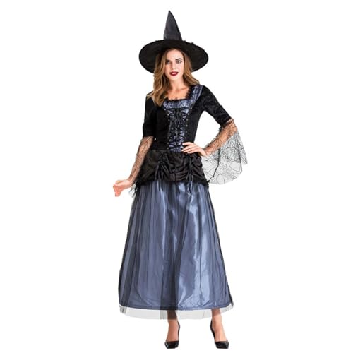 Halloween Kostüm Damen Gruselig Halloween Halloween Kostüm Black Witch Kostüm Gothic Kleid Gruselig Halloween Kleid Vampir Kostüm Elfenkleid Maleficent Kostüm Mittelalter Kleid Cosplay Hexen von LCpddajlspig