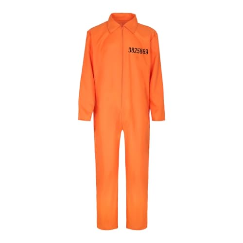 LCpddajlspig Gefängnis Kostüm Orange, Sträfling Kostüm, Häftling Kostüm, Prisoner, Prisoners, Silvester Outfit, Pailletten Herren, Exit Adventskalender, Glitzer Männer, von LCpddajlspig