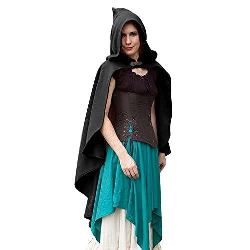 LCpddajlspig Hexenkostüm Damen: Halloween Halloween Kleid Halloween Kostüm Maleficent Kostüm Gruselig Vampir Kostüm Black Witch Kostüm Mittelalter Kleid Gothic Kleid Elfenkleid Hexen Kostüm von LCpddajlspig