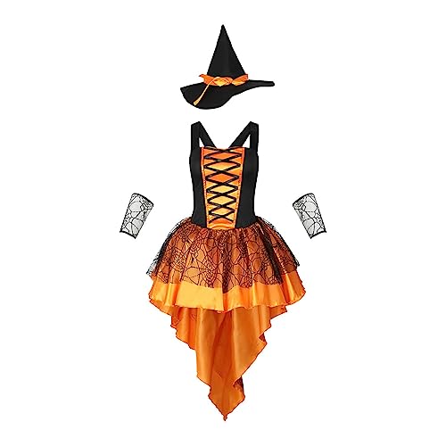 LCpddajlspig Hexenkostüm Damen： Halloween Vampir Kostüm Halloween Kostüm Halloween Kleid Maleficent Kostüm Gruselig Gothic Kleid Black Witch Kostüm Mittelalter Kleid Faschingskostüme Elfenkleid von LCpddajlspig