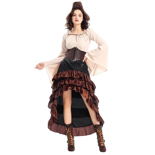 LCpddajlspig Piratenkleid Damen, Piratenkostüm Damen, Faschingskostüme Damen, Festliches Outfit, Silvester Outfit, Festival Kleid, Pirat Kostüm, Adventskalender Zum Befüllen, Taschenkalender 2025, von LCpddajlspig