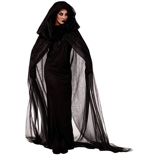 LCpddajlspig Vampir Kostüm Damen Halloween Karneval Blutsauger Vampir Lange Kleid Horror Vampir Kostüm Scream Kostüm Hexenkostüm Cosplay Mottoparty Maleficent Kostüm Gruselig Karneval Elfen Kostüm von LCpddajlspig