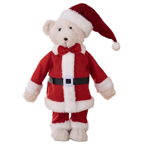 LDDYKZY Frohe Weihnachten Plüschtiere Weihnachten Teddybär Soft Toys Super Soft Toy Weihnachtstag Bär Plüsch Plüschtier Geschenke für Kinder Weihnachten von LDDYKZY