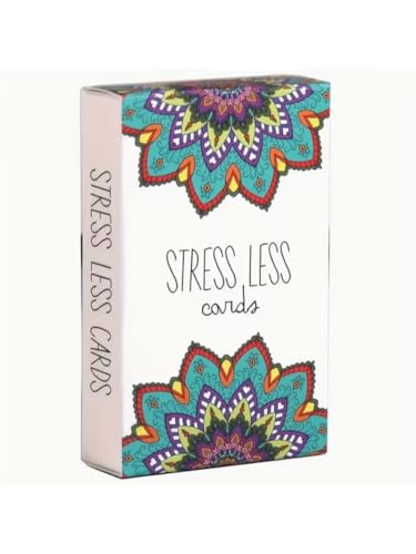 LDDYKZY Kartenspiele, The Stress Reduction Card Deck, 50 Achtsamkeitskarten mit Aktionsplänen Entspannung Stressabbau, Frauen Positive Affirmation Karten Angstabbau, Motivierende Geschenke von LDDYKZY