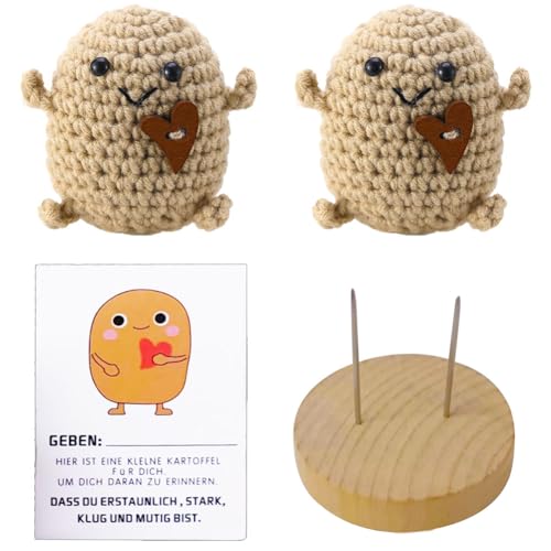 LDDYKZY Mini Plush Figures Glücksbringer Potato Puppe Pocket Hug Positive Potato Wool Potato Doll Gifts for Women Gute Besserung Geschenk und Abschieds Geschenk, Kleines Geschenk für Frauen von LDDYKZY