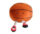 LDDYKZY Plüschpuppe Stofftier, Basketball Kissen Plüschtier, Kissen Plüschtiere, Plüsch Kissen Spielzeug, Cartoon Plush Doll, Braun Plüsch Spielzeug, Zimmerdekoration (Basketball, 33 cm) von LDDYKZY