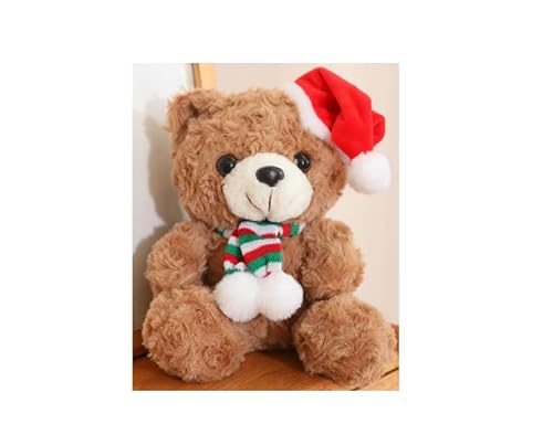 LDDYKZY Teddybär Plüschtiere Frohe Weihnachten Teddybär Soft Toys Bär Plüschtier für Kinder Weihnachtstag Neujahrsgeschenke von LDDYKZY