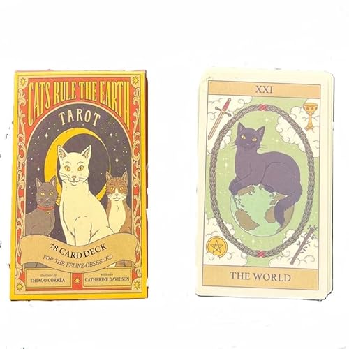 Tarot Karten,Tarotkarten für Anfänger, geheimnisvolles Geschenk für Freund, 78 Tarotkarten Karten Tarot Cards, Future Telling Tarot Card Instructions für Familienfeier von LDDYKZY