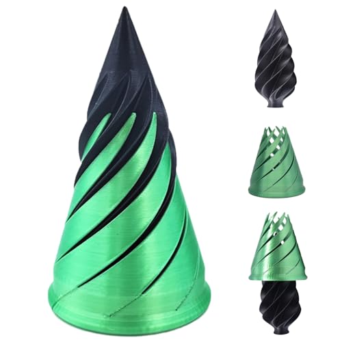 Unmögliche Pyramide Durchgang Skulptur 3D Gedruckte Spirale Kegel Spielzeug Mini Vortex Thread Illusion 3D Gedruckte Spirale Kegel Spielzeug Desktop Deco Geschenke von LDDYKZY