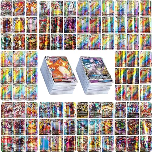 Vamx Karten 55pcs Rare Karten Für Freunde und Familie Vmax Karten, Sammelkarten Set, Nicht original Inklusive TCG-Deckbox, Keine Wiederholung, Nicht Origina von LDDYKZY