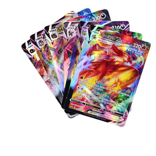 Vamx Karten 55pcs Rare Karten Für Po Freunde und Familie Vmax Karten, Sammelkarten Set,Nicht original Inklusive TCG-Deckbox Keine Wiederholung von LDDYKZY