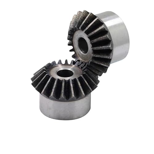 LDHNFBYV 1/2/4PCS Metal Bevel Gear 45 Steel quenched 90 Degree Transmission 15 to 40 Teeth Bevel Gear Straight Bevel Gear 1:1(1PCS,2.5M 15T Hole 8) von LDHNFBYV