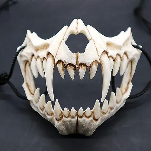 LDLXLHTE Halloween Skelett Skull Schädel Maske Totenkopf Face Masken Animal Bones Horror Kopf Form Japanische Totenkopf Maske Horror Maske Skull Mask Animal von LDLXLHTE