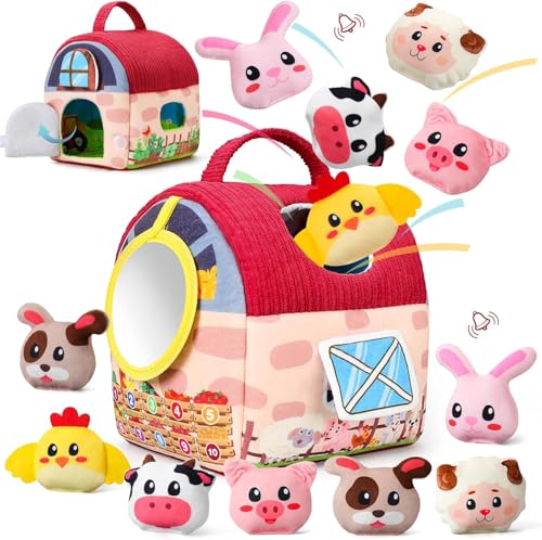 LEADSTAR Baby Spielzeug 6-12 Monate,Bauernhoftiere & Bauernhof Montessori Sensorisches Spielzeug mit Scheune,Rassel,Spiegel - Kinder Lernspiele & Motorikspielzeug als Ostergeschenk für 1 2 3 Jahre LEADSTAR Baby Spielzeug 6-12 Monate,Bauernhoftiere & Bauernhof Montessori Sensorisches Spielzeug mit Scheune,Rassel,Spiegel - Kinder Lernspiele & Motorikspielzeug als Ostergeschenk für 1 2 3 Jahre von LEADSTAR
