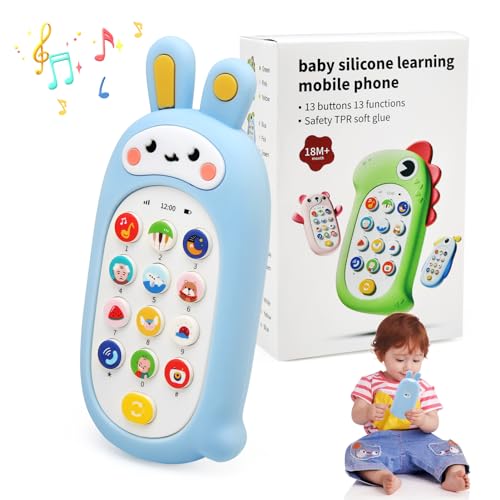 LEADSTAR Baby Spielzeug ab 1 Jahr,Kinderhandy ab 6 9 Monate Spielzeug mit Musikalisches,Sound,Lachlieder-Dialog,Verschiedenen Melodien,Kinder Spielzeug Geschenk 1 Jahr Mädchen Junge von LEADSTAR