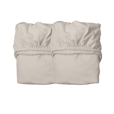 Leander Spannbettlaken für Babybett 2er-Pack cappuccino von LEANDER