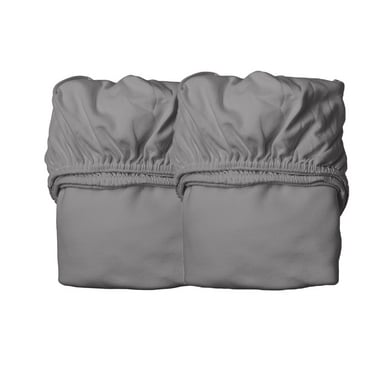 Leander Spannbettlaken für Babybett 2er-Pack cool grey von LEANDER