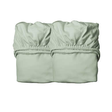 Leander Spannbettlaken für Babybett 2er-Pack sage green von LEANDER