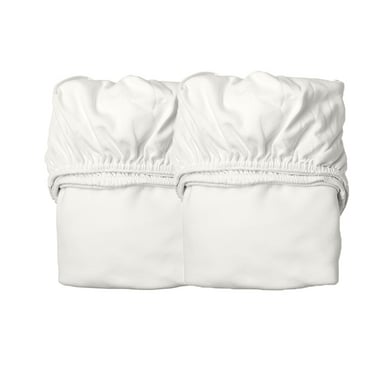 Leander Spannbettlaken für Babybett 2er-Pack snow von LEANDER