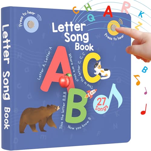 LEARNING BUGS Interaktives Brief-Songbuch für 1-Jährige - 26 Alphabetlieder, Kinderlieder, Kinderlieder, ABC-Aufführungen für 2-Jährige, stabile Seiten, perfektes Spielzeug und Geschenk für von LEARNING BUGS