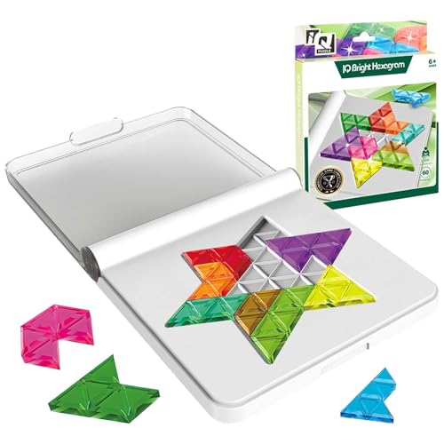 Tangram Puzzle 12 Stück Jigsaw Puzzle 3D Puzzle Model Kit Shape Block von 60 Levels Kunststoff Geometrie Puzzle Spielzeug pädagogische Lernspielzeug für Kinder & Erwachsene (Hexagramm) von LEBKFT