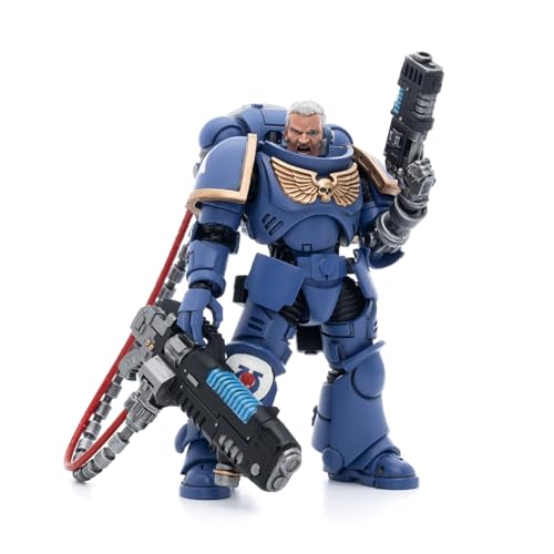 LEBOO JOYTOY 1/18 Warhammer 40.000 40k Actionfigur Ultramarines Space Marines Primaris Hellblasters Sergeant Ulaxes Joy Spielfiguren von LEBOO