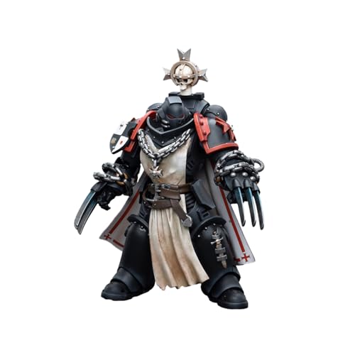 LEBOO JOYTOY × Warhammer40K 1/18 Action Figure Black Templars Primaris Sword Brethren Alberic von LEBOO