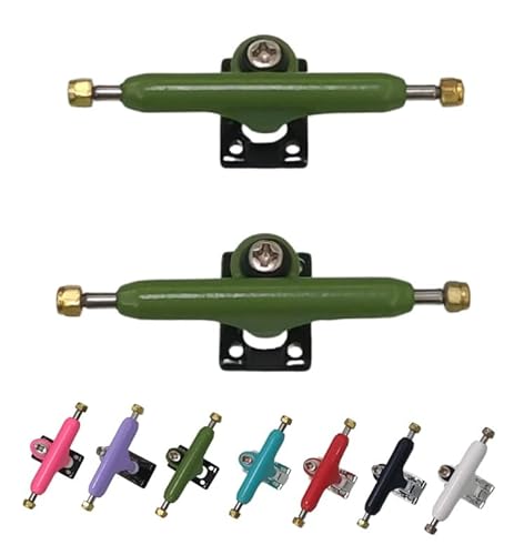 Leefai Pro Fingerboard Trucks (Achsen) 34mm G3 7 Colors Hanger Inverted Style- Pro Mini Finger Skateboard Truck with Single Axles and Pivot Cups-Hanger Color (lindgrün) von LEEFAI