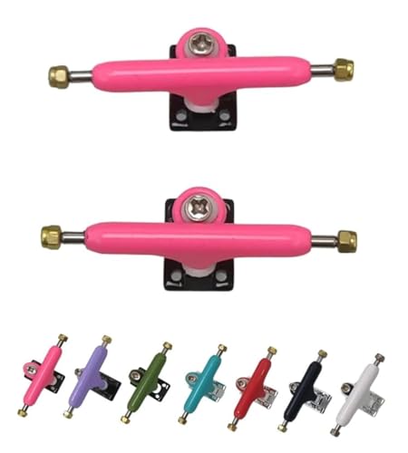 Leefai Pro Fingerboard Trucks (Achsen) 34mm G3 7 Colors Hanger Inverted Style- Pro Mini Finger Skateboard Truck with Single Axles and Pivot Cups-Hanger Color (rosa) von LEEFAI