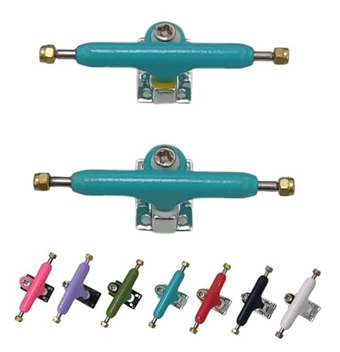 Leefai Pro Fingerboard Trucks (Achsen) 34mm G3 7 Colors Hanger Inverted Style- Pro Mini Finger Skateboard Truck with Single Axles and Pivot Cups-Hanger Color (Grün) von LEEFAI