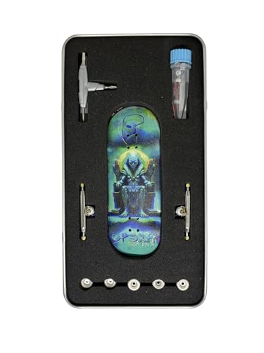 LEEFAI Pro Fingerboard Complete Set, 34x96mm Maple Deck, Leefai 4.0 Trucks, UV Print Design, Mini Finger Skateboard- Op3ra V3-Alienation LEEFAI Pro Fingerboard Complete Set, 34x96mm Maple Deck, Leefai 4.0 Trucks, UV Print Design, Mini Finger Skateboard- Op3ra V3-Alienation von LEEFAI